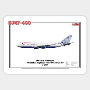 Boeing B747-400 - British Airways "Delftblue Daybreak / The Netherlands" (Art Print) Sticker